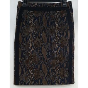 Diane‎ Von Furstenberg DVF size 4 Panel Marta Framed Python Snake Reptile Skirt